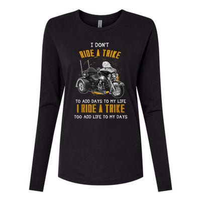 Triker Three Wheeler Motortrike I Ride A Trike Womens Cotton Relaxed Long Sleeve T-Shirt