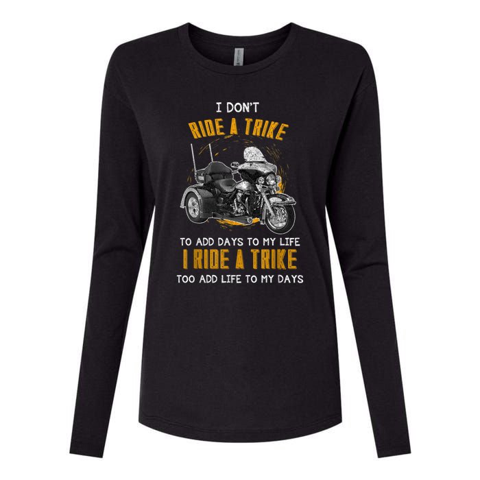 Triker Three Wheeler Motortrike I Ride A Trike Womens Cotton Relaxed Long Sleeve T-Shirt