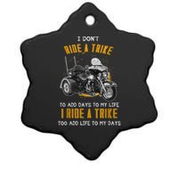 Triker Three Wheeler Motortrike I Ride A Trike Ceramic Star Ornament