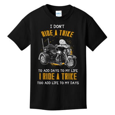 Triker Three Wheeler Motortrike I Ride A Trike Kids T-Shirt