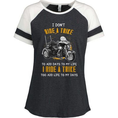 Triker Three Wheeler Motortrike I Ride A Trike Enza Ladies Jersey Colorblock Tee