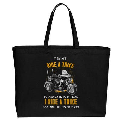 Triker Three Wheeler Motortrike I Ride A Trike Cotton Canvas Jumbo Tote