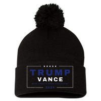 Trumpamania Trumpamania Wrestler Trump Vance Vp Maga Gift Pom Pom 12in Knit Beanie