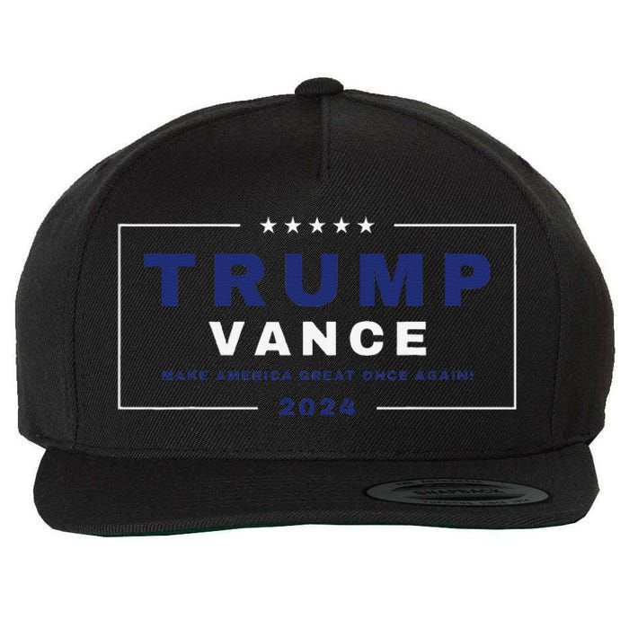 Trumpamania Trumpamania Wrestler Trump Vance Vp Maga Gift Wool Snapback Cap