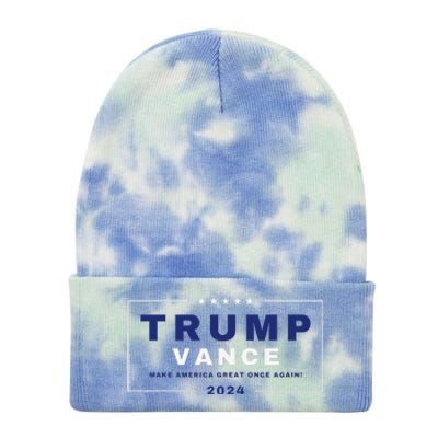 Trumpamania Trumpamania Wrestler Trump Vance Vp Maga Gift Tie Dye 12in Knit Beanie