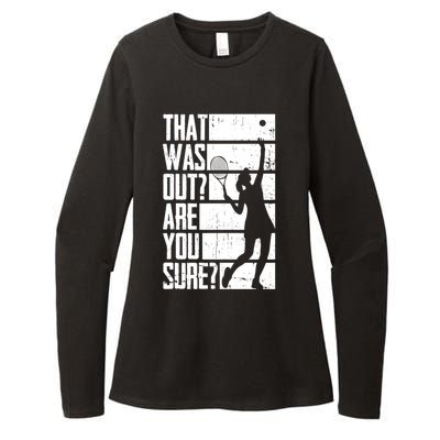 Tennis That Was Out Are You Sure Gift Womens CVC Long Sleeve Shirt