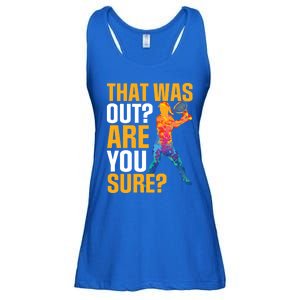 Tennis That Was Out Are You Sure Sport Funny Gift Ladies Essential Flowy Tank