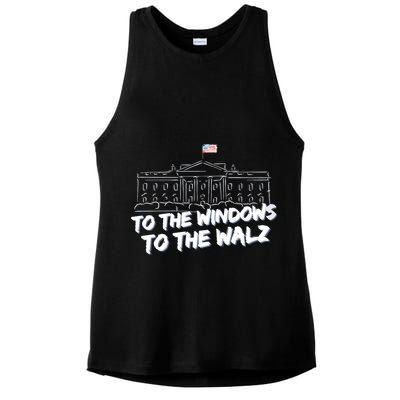 To The Windows To The Walz From The Windows To The Walz Tim Walz Ladies PosiCharge Tri-Blend Wicking Tank