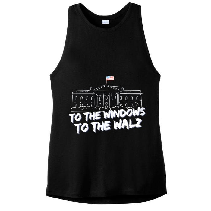 To The Windows To The Walz From The Windows To The Walz Tim Walz Ladies PosiCharge Tri-Blend Wicking Tank