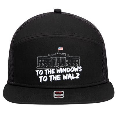To The Windows To The Walz From The Windows To The Walz Tim Walz 7 Panel Mesh Trucker Snapback Hat
