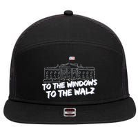 To The Windows To The Walz From The Windows To The Walz Tim Walz 7 Panel Mesh Trucker Snapback Hat