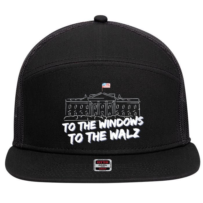 To The Windows To The Walz From The Windows To The Walz Tim Walz 7 Panel Mesh Trucker Snapback Hat