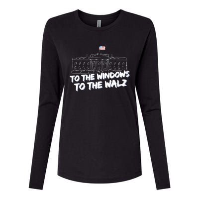 To The Windows To The Walz From The Windows To The Walz Tim Walz Womens Cotton Relaxed Long Sleeve T-Shirt