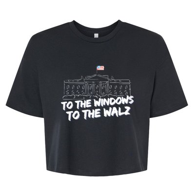 To The Windows To The Walz From The Windows To The Walz Tim Walz Bella+Canvas Jersey Crop Tee