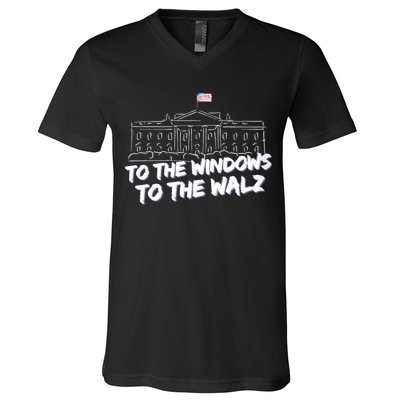 To The Windows To The Walz From The Windows To The Walz Tim Walz V-Neck T-Shirt