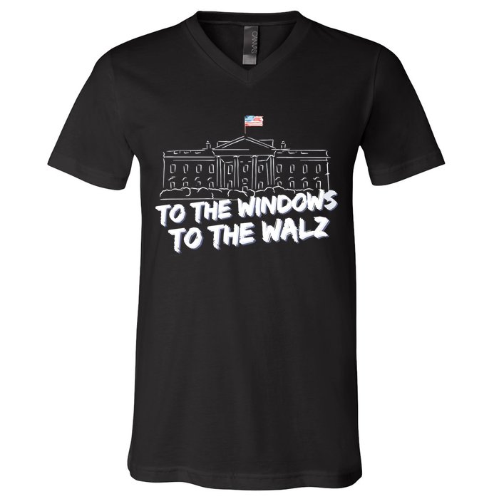 To The Windows To The Walz From The Windows To The Walz Tim Walz V-Neck T-Shirt