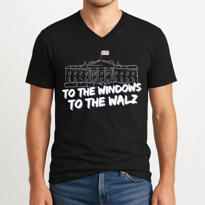 To The Windows To The Walz From The Windows To The Walz Tim Walz V-Neck T-Shirt