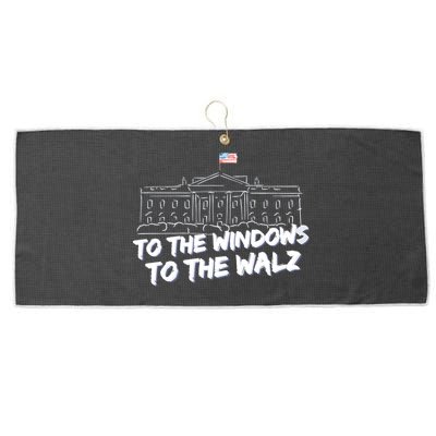 To The Windows To The Walz From The Windows To The Walz Tim Walz Large Microfiber Waffle Golf Towel