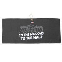 To The Windows To The Walz From The Windows To The Walz Tim Walz Large Microfiber Waffle Golf Towel