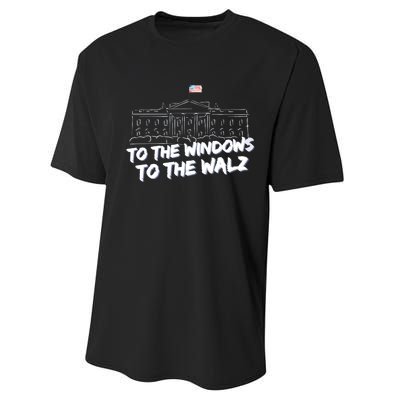 To The Windows To The Walz From The Windows To The Walz Tim Walz Performance Sprint T-Shirt