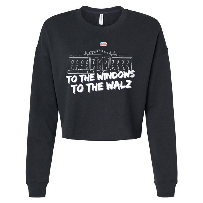 To The Windows To The Walz From The Windows To The Walz Tim Walz Cropped Pullover Crew