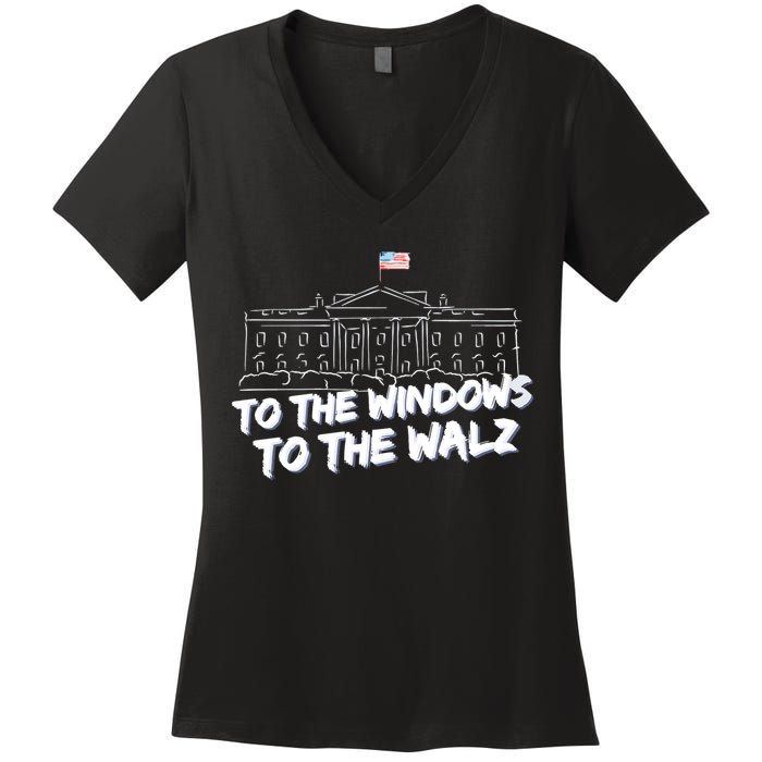 To The Windows To The Walz From The Windows To The Walz Tim Walz Women's V-Neck T-Shirt