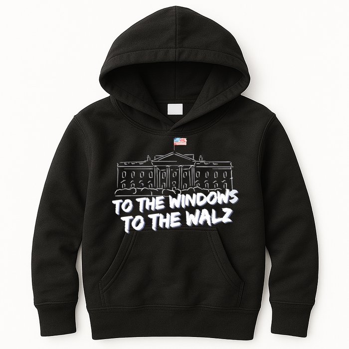 To The Windows To The Walz From The Windows To The Walz Tim Walz Kids Hoodie