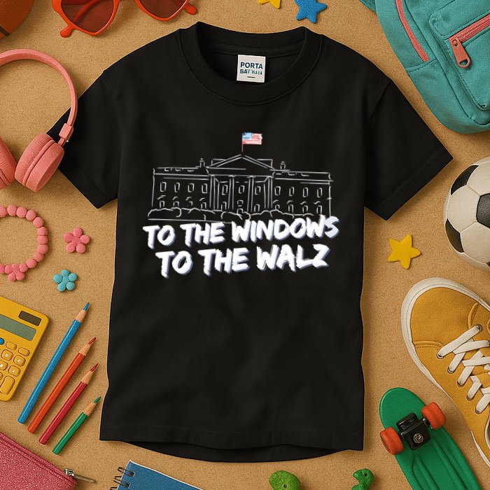To The Windows To The Walz From The Windows To The Walz Tim Walz Kids T-Shirt