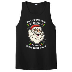 To The Window To The Wall Til Santa Decks These Halls Xmas PosiCharge Competitor Tank