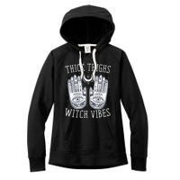 Thick Thighs Witch Vibes Halloween Women's Fleece Hoodie