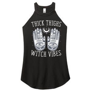 Thick Thighs Witch Vibes Halloween Women's Perfect Tri Rocker Tank