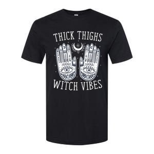 Thick Thighs Witch Vibes Halloween Softstyle CVC T-Shirt