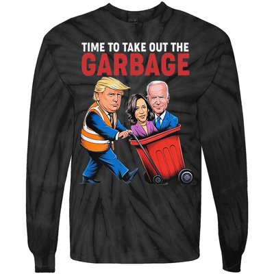 Trump Trump Won 2024 Trump 47 Team Trump Tie-Dye Long Sleeve Shirt