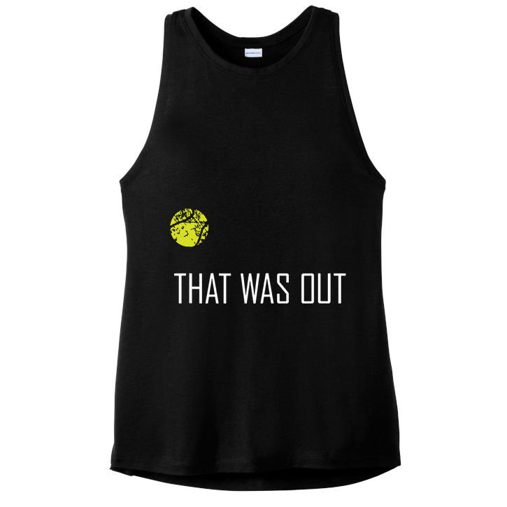 Tennis That Was Out Funny Cute Sports Gift Ladies PosiCharge Tri-Blend Wicking Tank