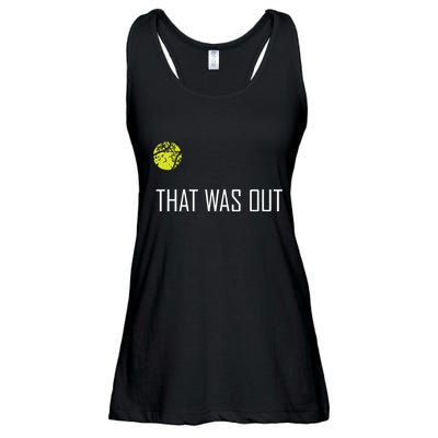Tennis That Was Out Funny Cute Sports Gift Ladies Essential Flowy Tank