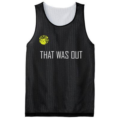 Tennis That Was Out Funny Cute Sports Gift Mesh Reversible Basketball Jersey Tank