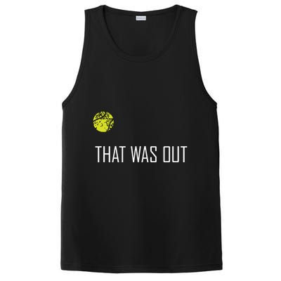 Tennis That Was Out Funny Cute Sports Gift PosiCharge Competitor Tank