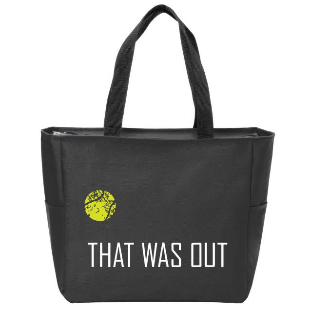 Tennis That Was Out Funny Cute Sports Gift Zip Tote Bag