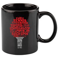 Table Tennis Word Cloud 11oz C Handle Ceramic Mug