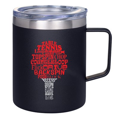 Table Tennis Word Cloud 12oz Stainless Steel Coffee Mug