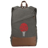 Table Tennis Word Cloud Cotton Canvas Backpack