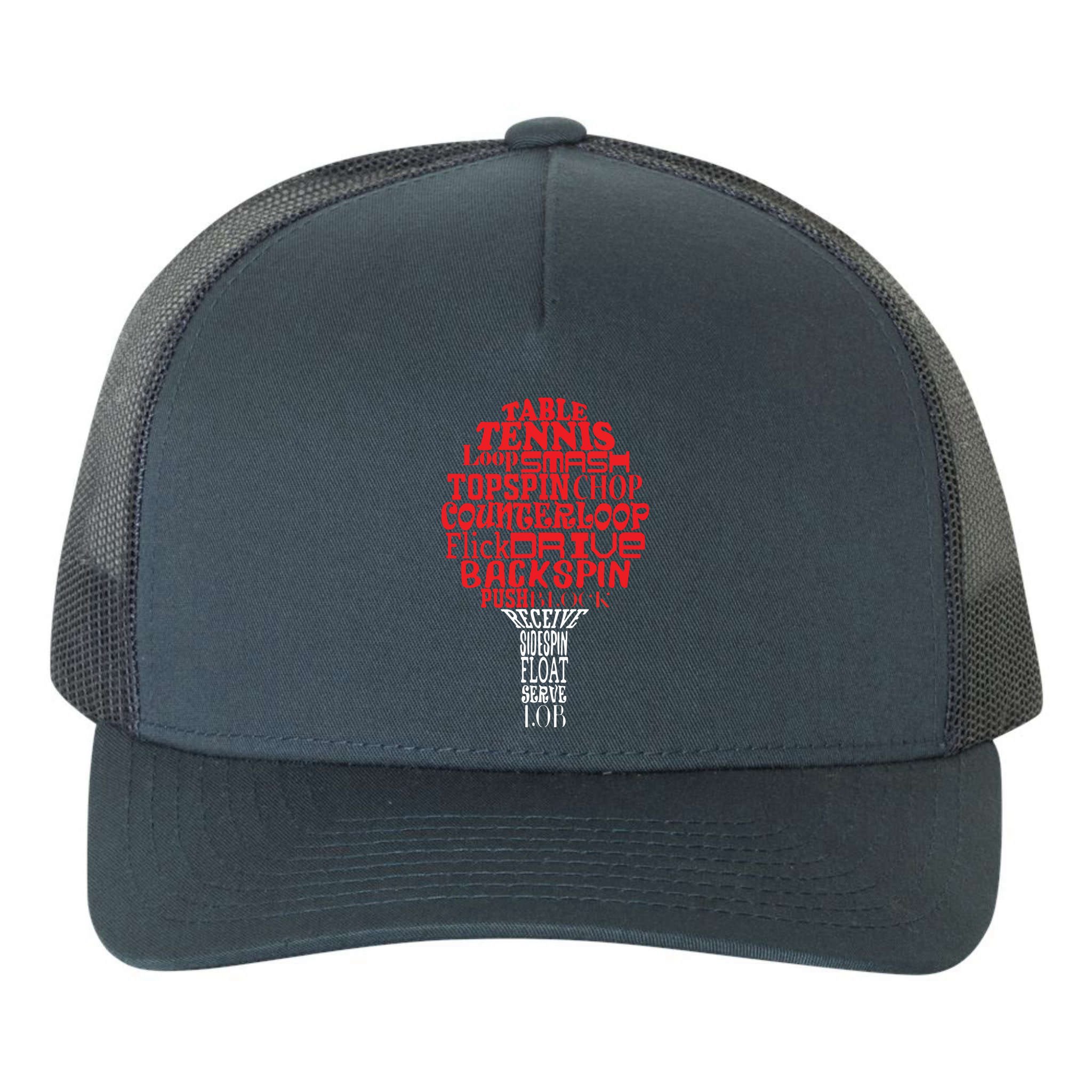 Table Tennis Word Cloud Yupoong Adult 5-Panel Trucker Hat