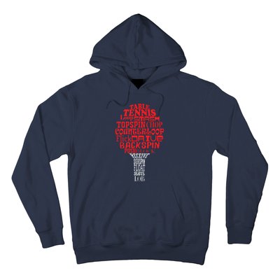 Table Tennis Word Cloud Hoodie