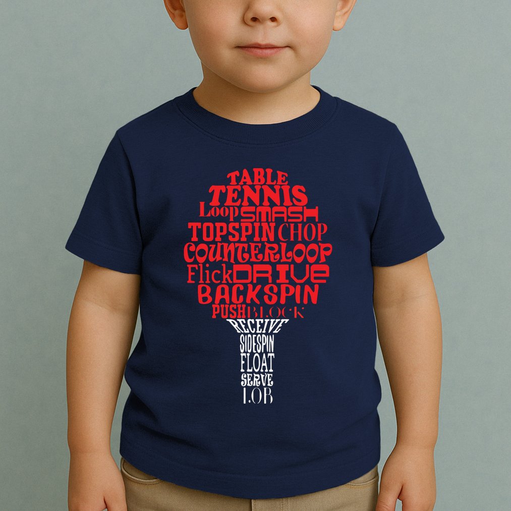 Table Tennis Word Cloud Toddler T-Shirt