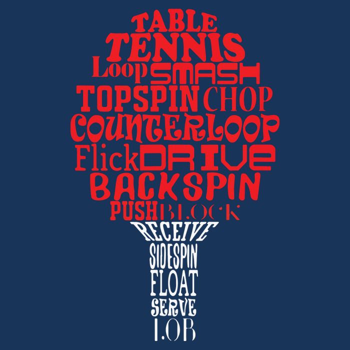 Table Tennis Word Cloud Toddler T-Shirt