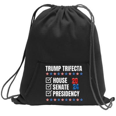 Trump Trifecta Won House Senate Presidency Republican Sweatshirt Cinch Pack Bag