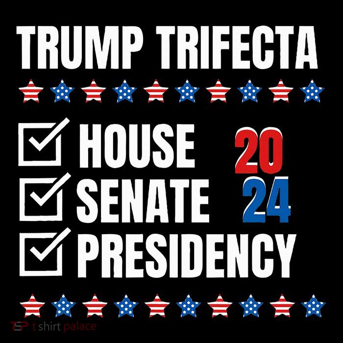 Trump Trifecta Won House Senate Presidency Republican Women's V-Neck T-Shirt
