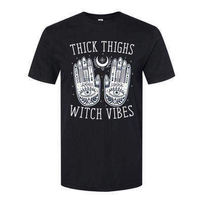 Thick Thighs Witch Vibes Halloween Witch Spooky Witch Halloween Costume Softstyle® CVC T-Shirt