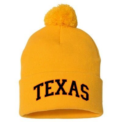 Texas Texas Women Throwback Design Classic Pom Pom 12in Knit Beanie