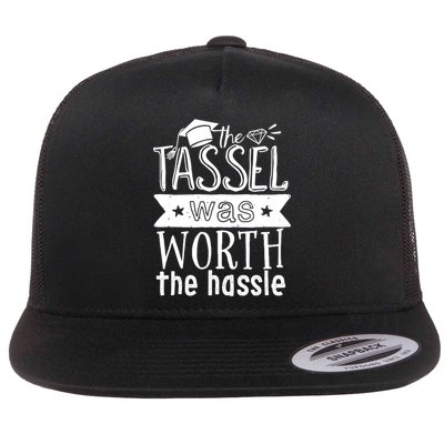 The Tassel Was Worth The Hassle Funny Graduation Day Vintage Funny Gift Flatbill Hat